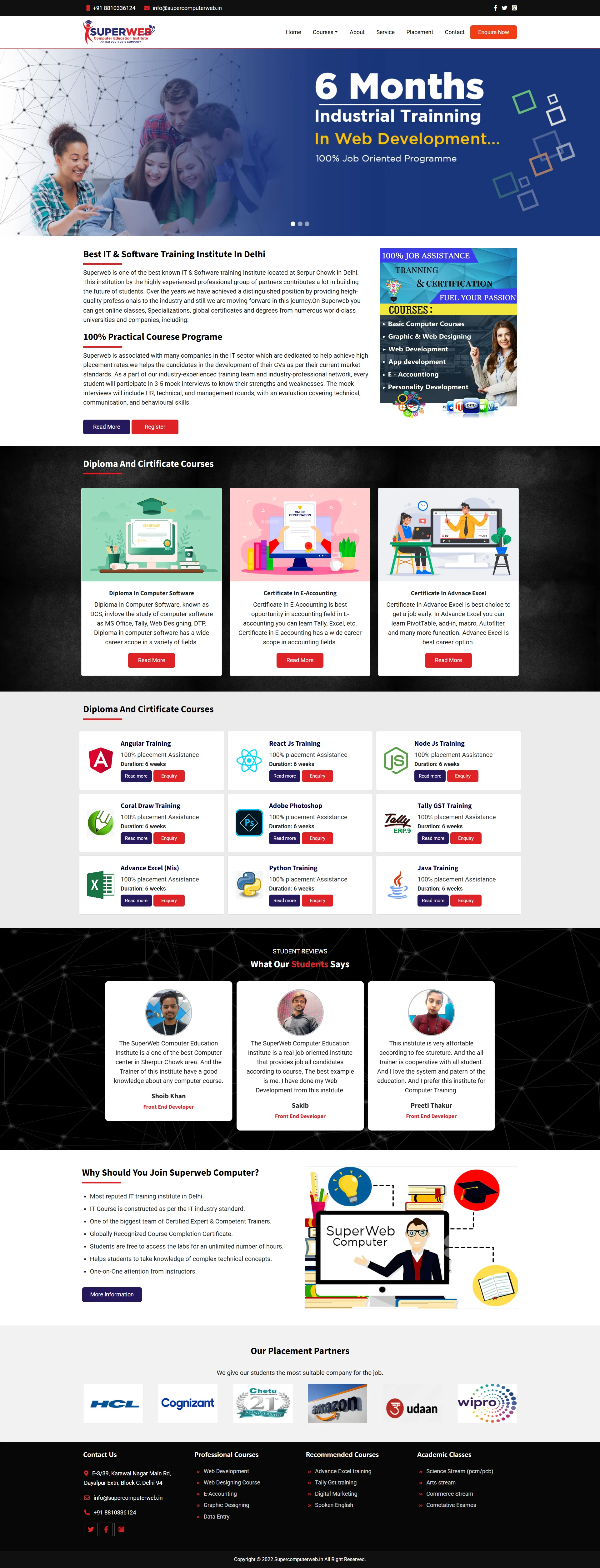 Super Computer Web – Education / IT Training project by Softlyx Technologies