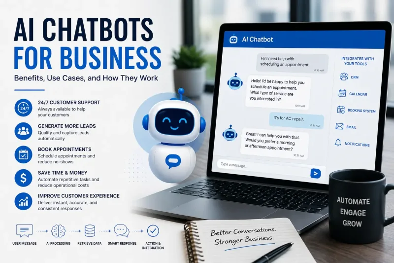 AI Chatbots for Business: Benefits, Use Cases, and How They Work